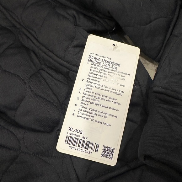 NEW with tags! Lululemon Scuba Oversized Quilted Half Zip
Black sz XL/XXL - Picture 3 of 12